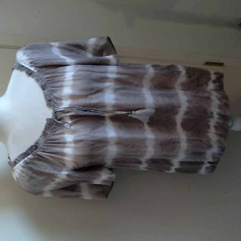 Como Blu light brown and white tie dyed size M